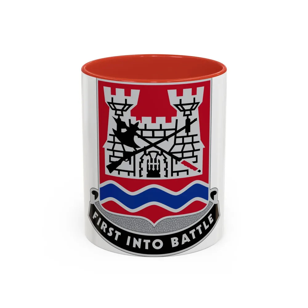 898 Engineer Battalion (U.S. Army) Accent Coffee Mug-11oz-Red-Go Mug Yourself