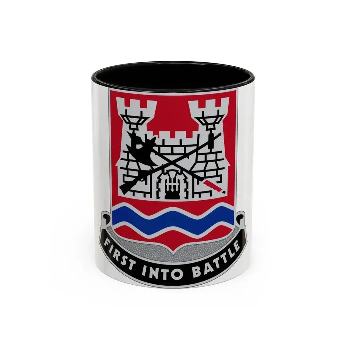 898 Engineer Battalion (U.S. Army) Accent Coffee Mug 11oz Black - Go Mug Yourself
