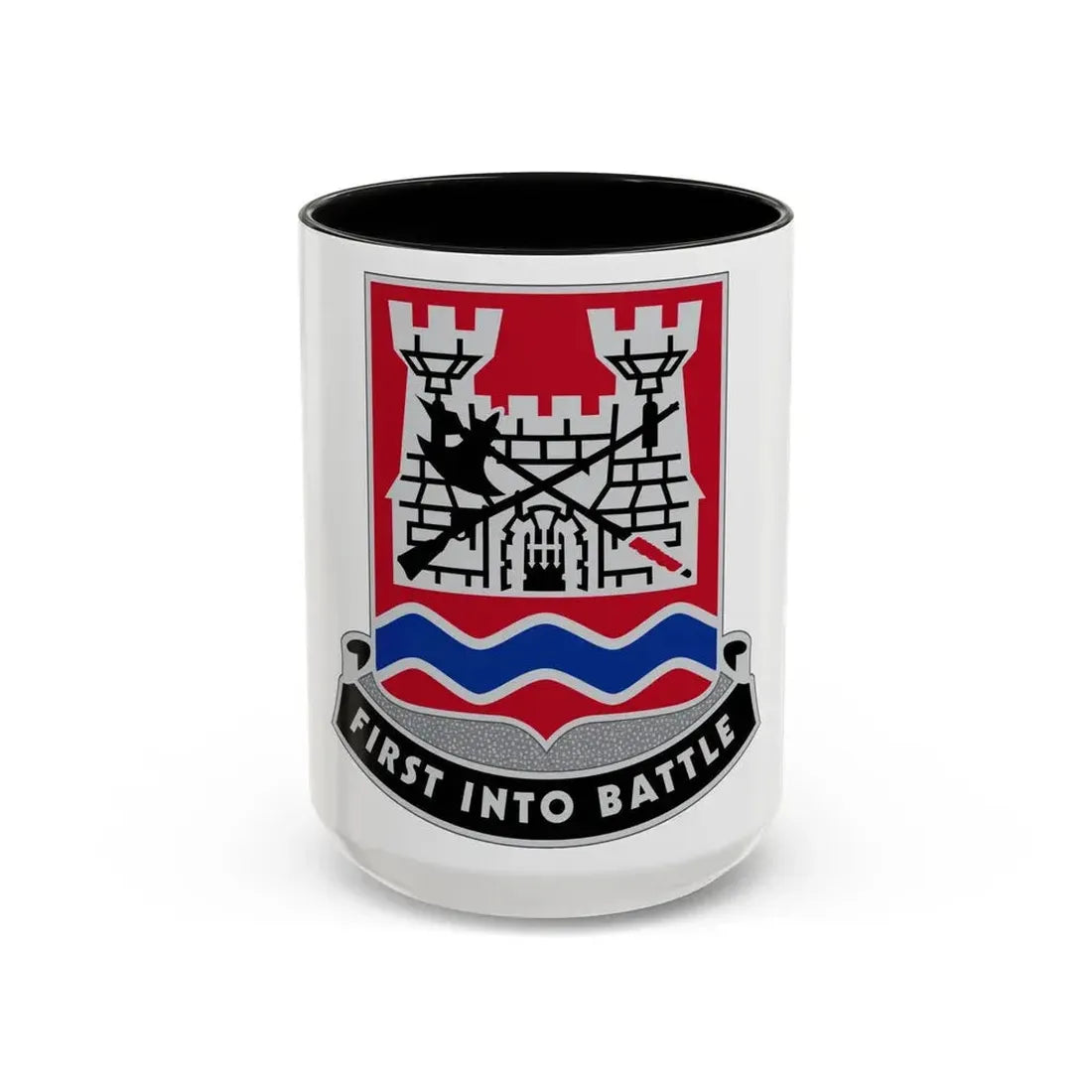 898 Engineer Battalion (U.S. Army) Accent Coffee Mug 15oz Black - Go Mug Yourself