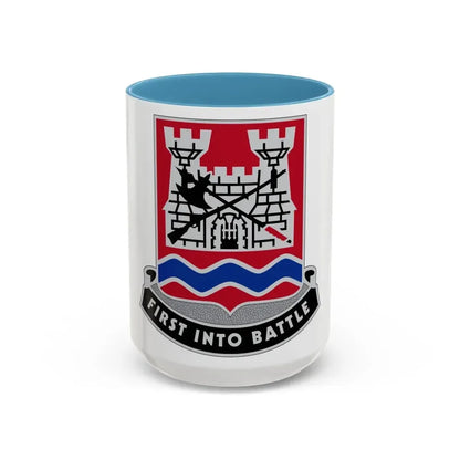 898 Engineer Battalion (U.S. Army) Accent Coffee Mug 15oz Light Blue - Go Mug Yourself