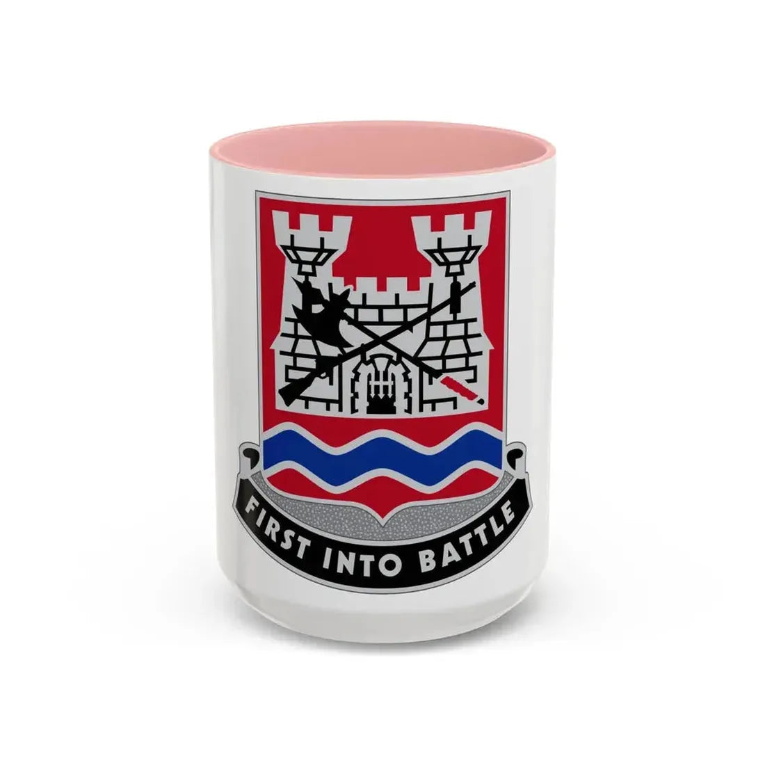 898 Engineer Battalion (U.S. Army) Accent Coffee Mug 15oz Pink - Go Mug Yourself