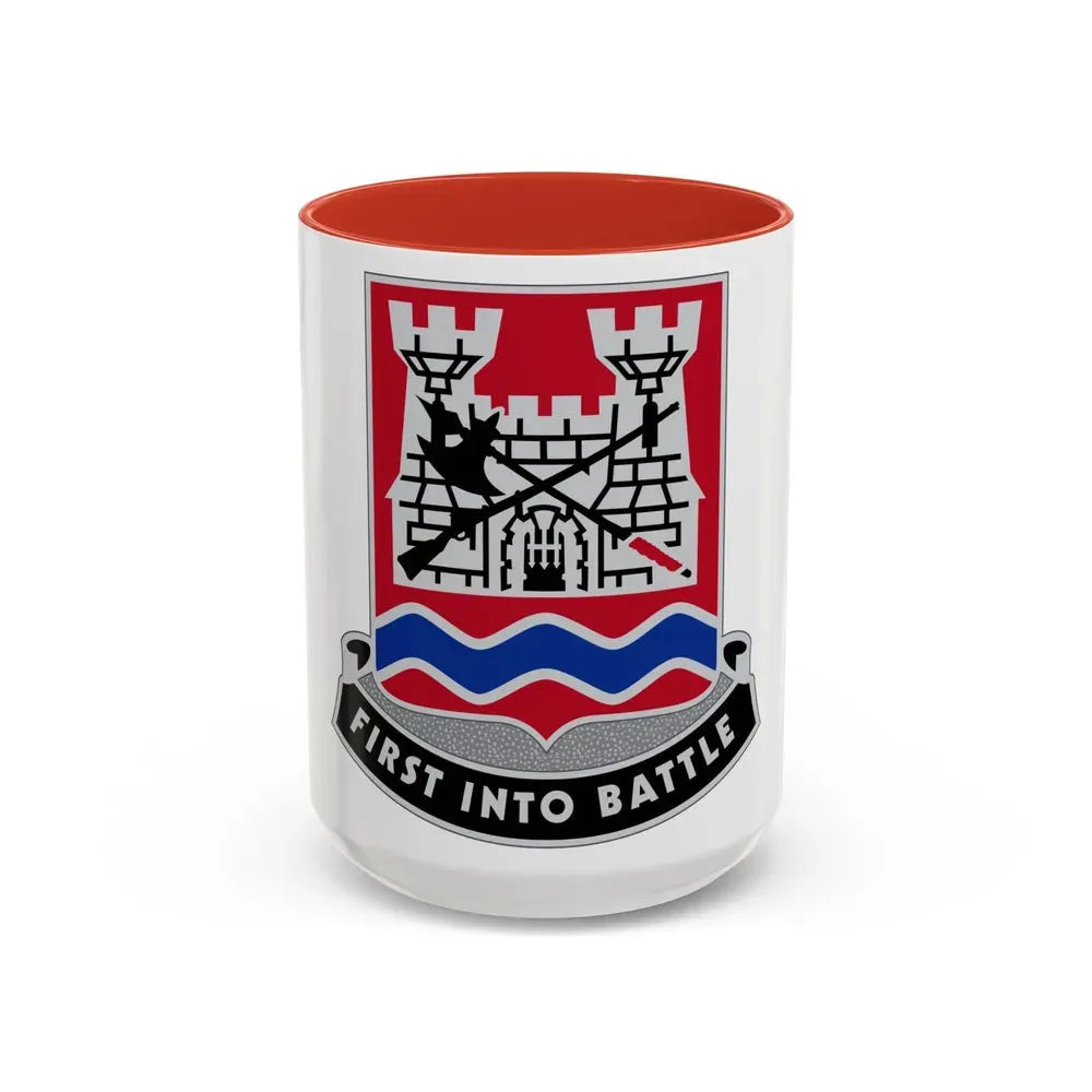898 Engineer Battalion (U.S. Army) Accent Coffee Mug 15oz Red - Go Mug Yourself