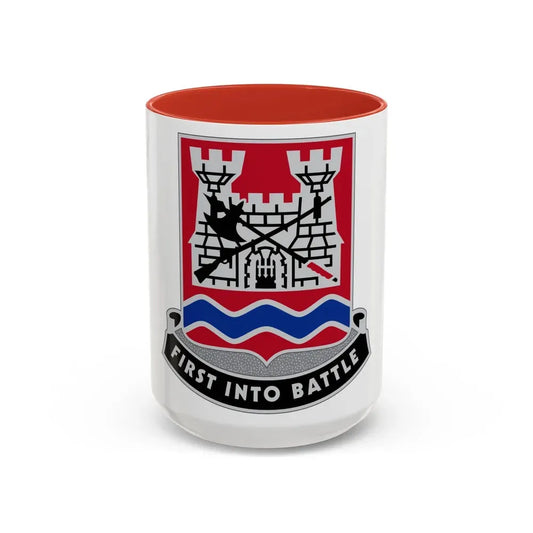 898 Engineer Battalion (U.S. Army) Accent Coffee Mug 15oz Red - Go Mug Yourself