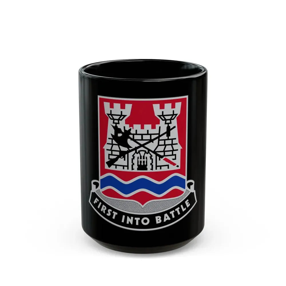 898 Engineer Battalion (U.S. Army) Black Coffee Mug 15oz - Go Mug Yourself
