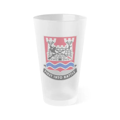898 Engineer Battalion (U.S. Army) Frosted Pint Glass 16oz Default Title - Go Mug Yourself
