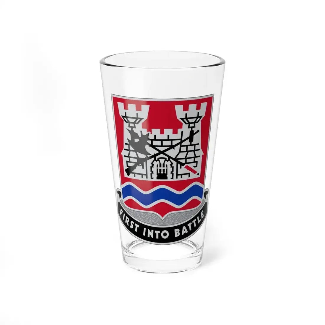 898 Engineer Battalion (U.S. Army) Pint Glass 16oz 16oz - Go Mug Yourself