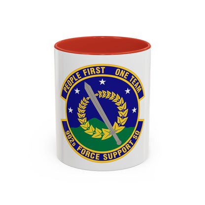 902d Force Support Squadron (U.S. Air Force) Accent Coffee Mug