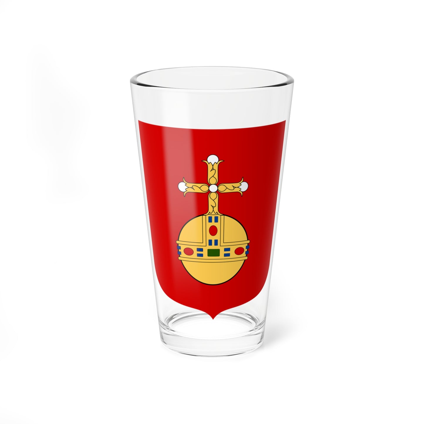 Uppsala län vapen b (Sweden) (Coat of Arms) Pint Glass 16oz