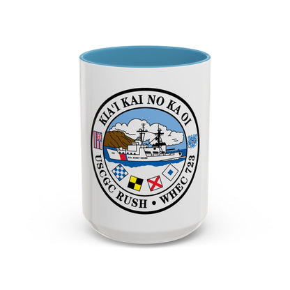 USCGC RUSH WHEC 723 (U.S. Coast Guard) Accent Coffee Mug