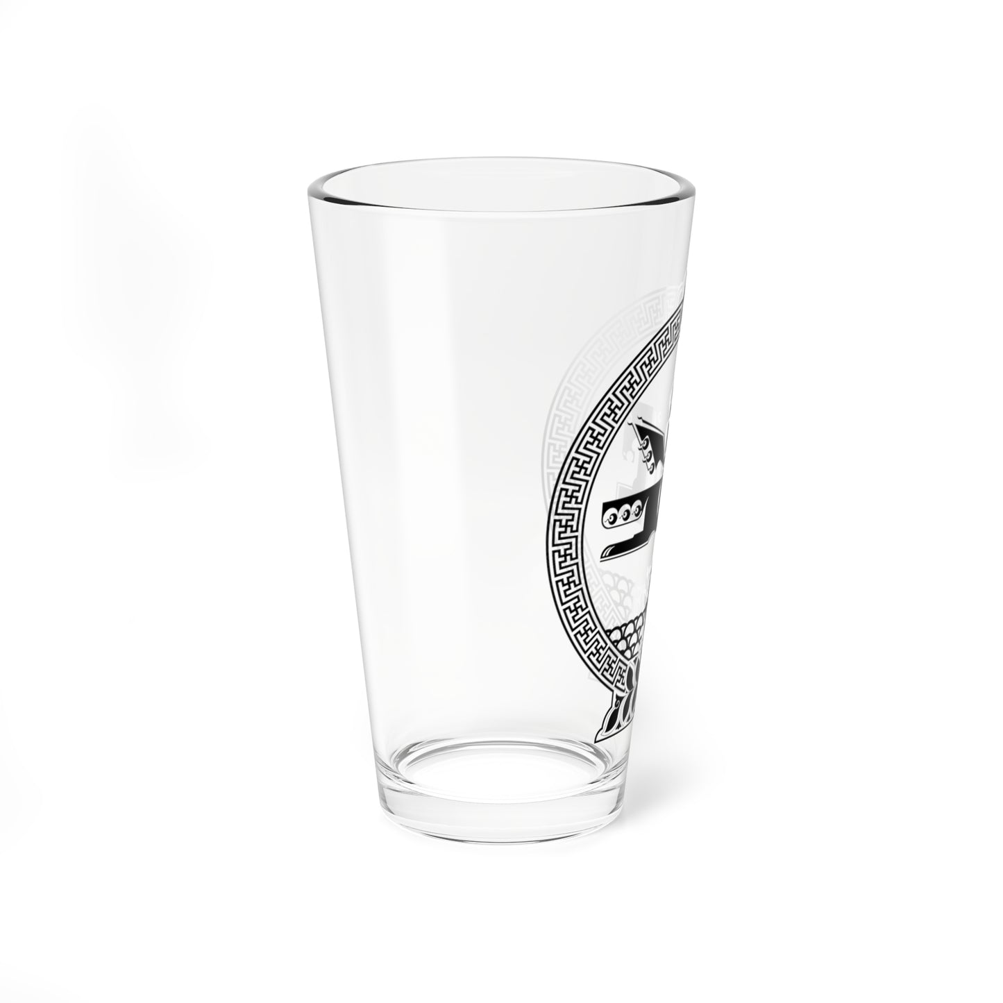 State emblem of Mongolia 1992 monochrome (Mongolia) (Coat of Arms) Pint Glass 16oz