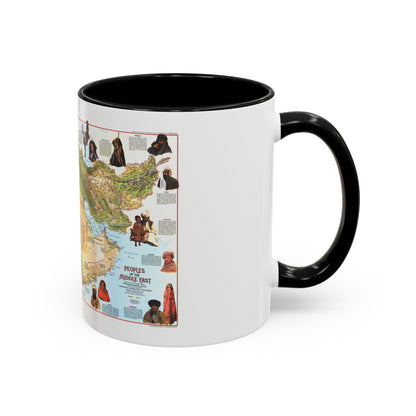 Middle East - The Peoples 1 (1972) (Map) Accent Coffee Mug
