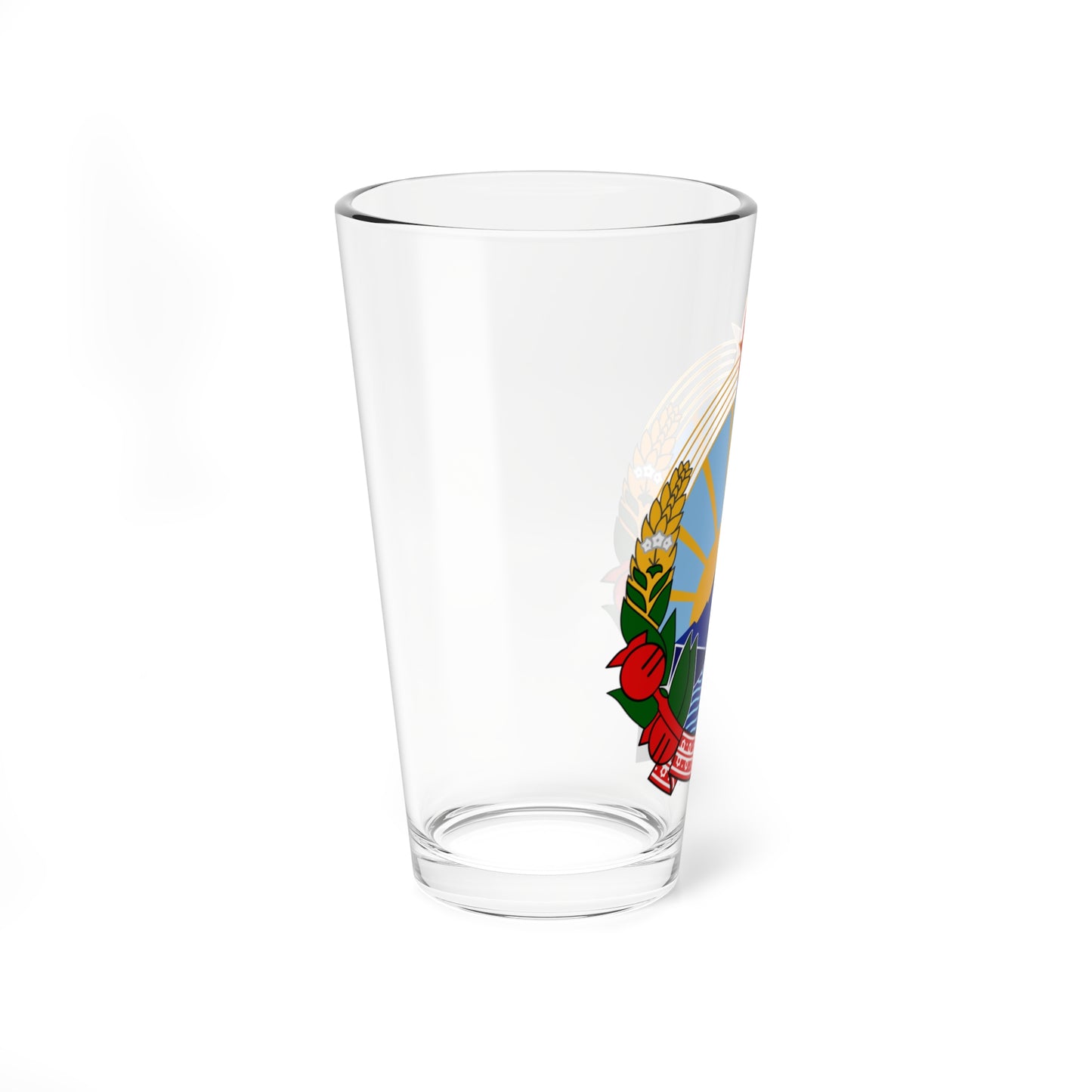 Emblem of Macedonia 1946-2009 (Yugoslavia) (Coat of Arms) Pint Glass 16oz