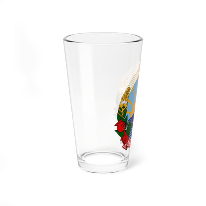 Emblem of Macedonia 1946-2009 (Yugoslavia) (Coat of Arms) Pint Glass 16oz