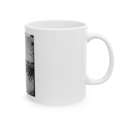 Morris Island, S.C. Federal Mortars Aimed At Fort Sumter, With Crews (U.S. Civil War) White Coffee Mug