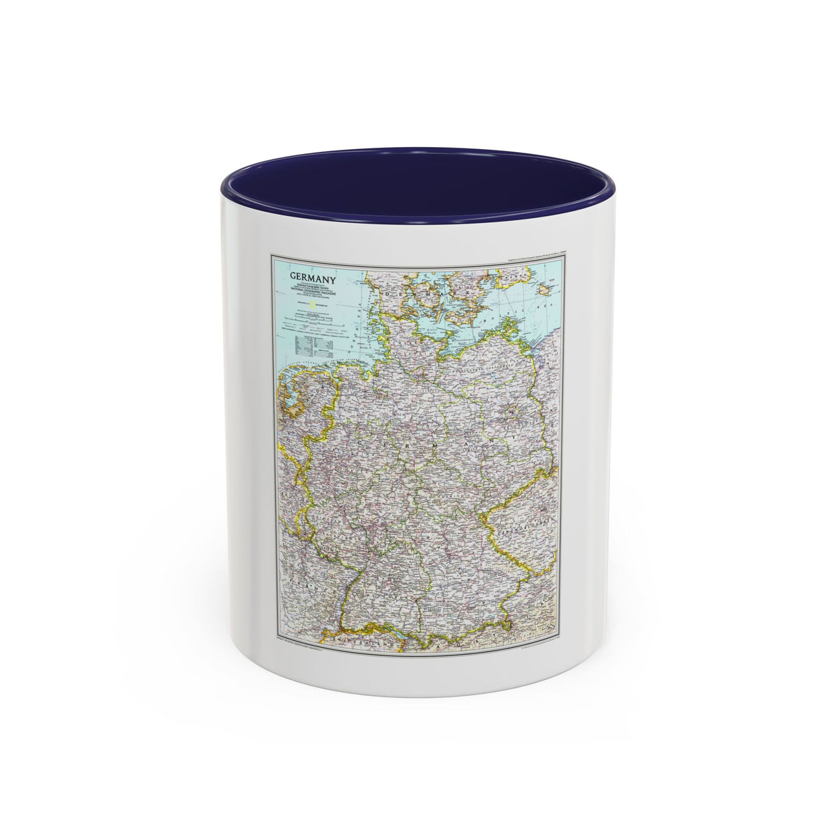 Germany (1991) (Map) Accent Coffee Mug