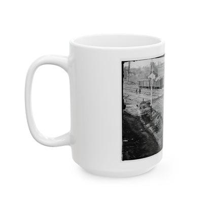 Atlanta, Georgia. Ruins Of Depot, Blown Up On Sherman's Departure (U.S. Civil War) White Coffee Mug