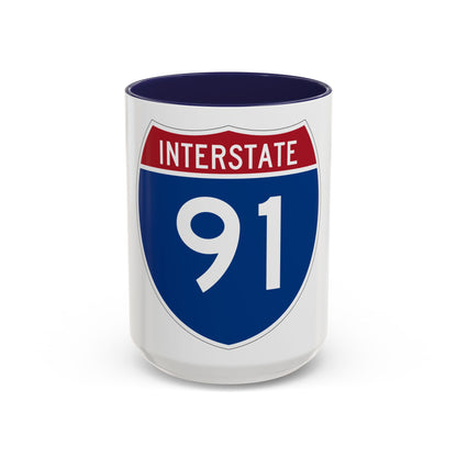Interstate 91 (U.S. Highways) Accent Coffee Mug