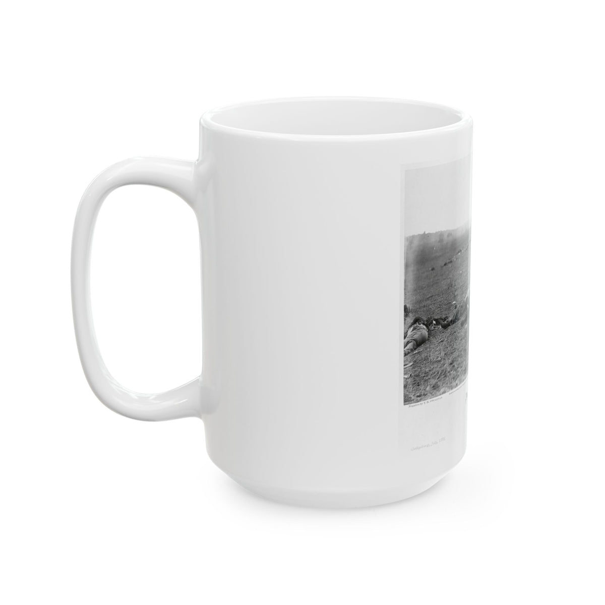 Incidents Of The War. A Harvest Of Death, Gettysburg, July, 1863 (U.S. Civil War) White Coffee Mug