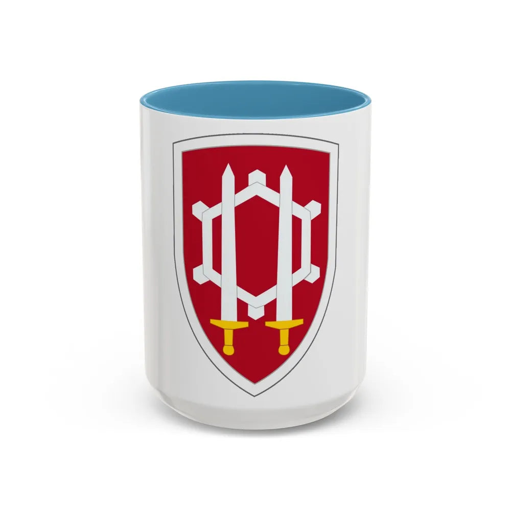 Engineer Command Vietnam (U.S. Army) Accent Coffee Mug-15oz-Light Blue-Go Mug Yourself