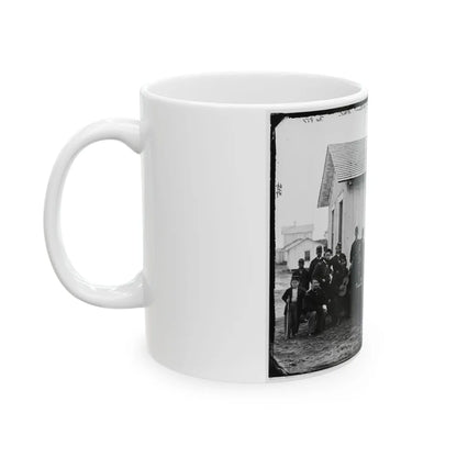 District Of Columbia. White Officers Of 4th U.S. Colored Infantry At Leisure, Fort Slocum (U.S. Civil War) White Coffee Mug-Go Mug Yourself