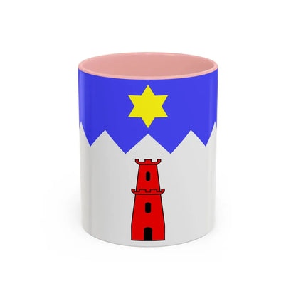 Flag of Gharb Malta - Accent Coffee Mug-11oz-Pink-Go Mug Yourself