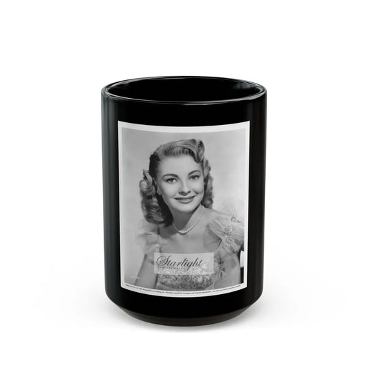 Lori Nelson #05 (Vintage Female Icon) Black Coffee Mug-15oz-Go Mug Yourself