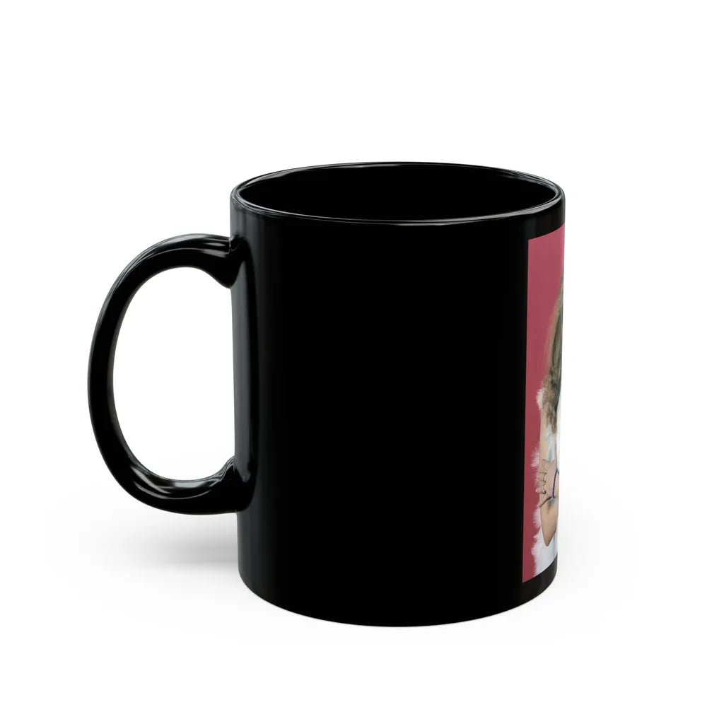 Julie Ege #129 (Vintage Female Icon) Black Coffee Mug-Go Mug Yourself