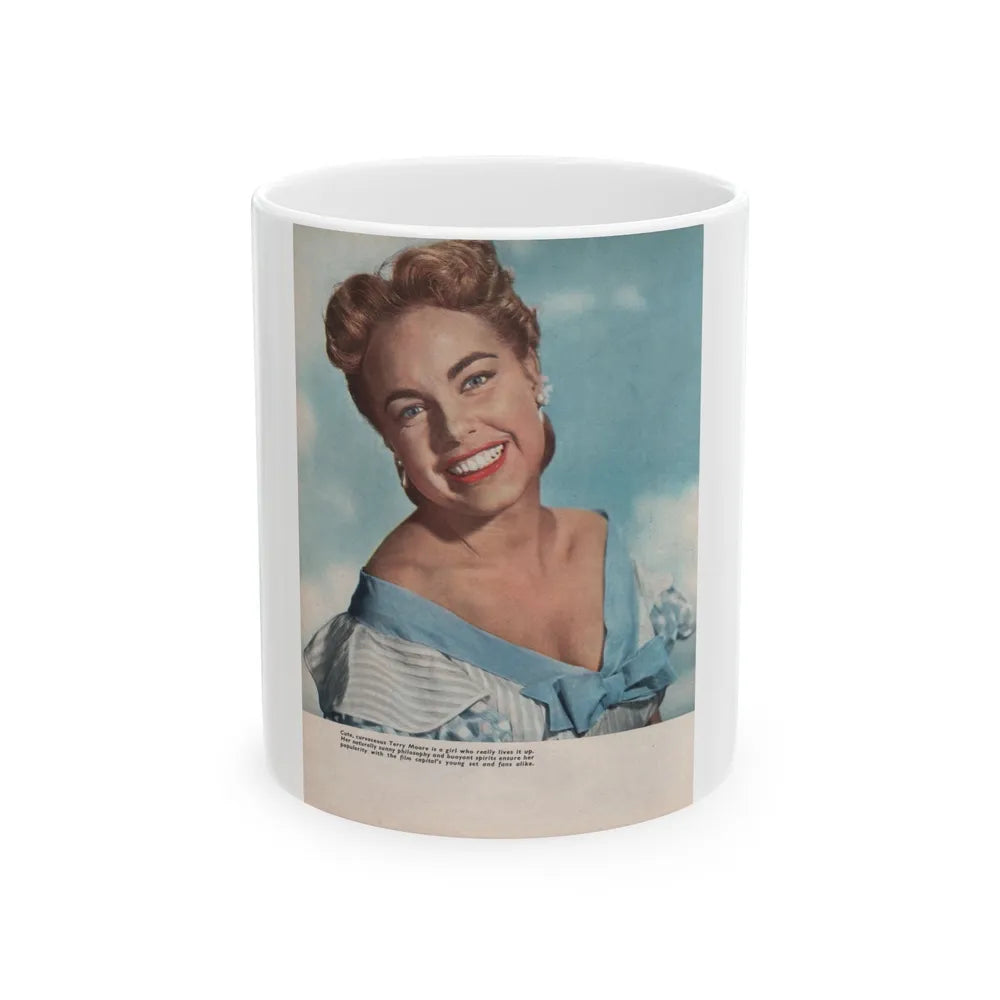 Terry Moore #541 - Magazine Page Photo (Vintage Female Icon) White Coffee Mug-11oz-Go Mug Yourself