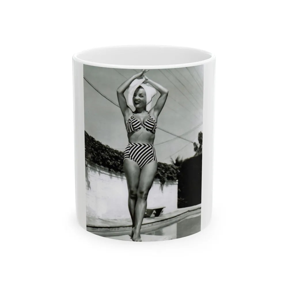 Carmen Miranda #07 (Vintage Female Icon) White Coffee Mug-11oz-Go Mug Yourself