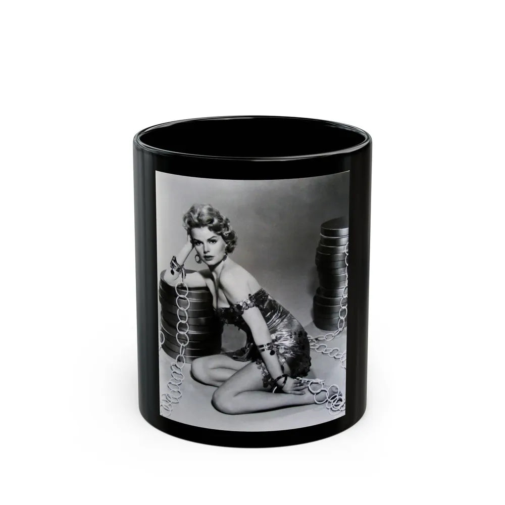 Barbara Lang #39 (Vintage Female Icon) Black Coffee Mug-11oz-Go Mug Yourself