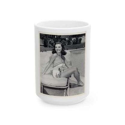 Elaine Stewart #73 (Vintage Female Icon) White Coffee Mug-15oz-Go Mug Yourself