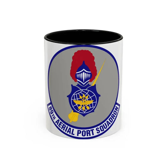 89th Aerial Port Squadron (U.S. Air Force) Accent Coffee Mug 11oz Black - Go Mug Yourself
