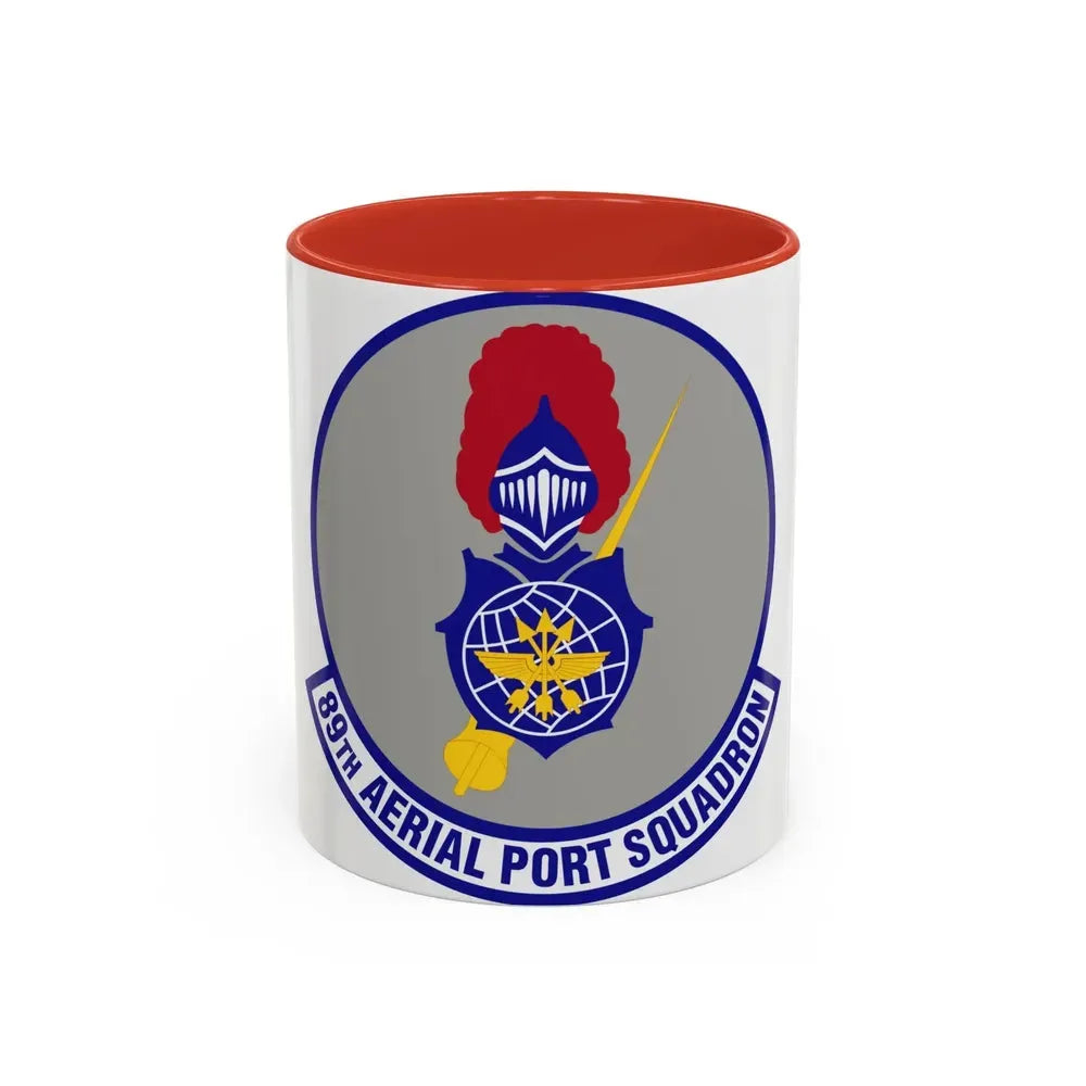 89th Aerial Port Squadron (U.S. Air Force) Accent Coffee Mug 11oz Red - Go Mug Yourself