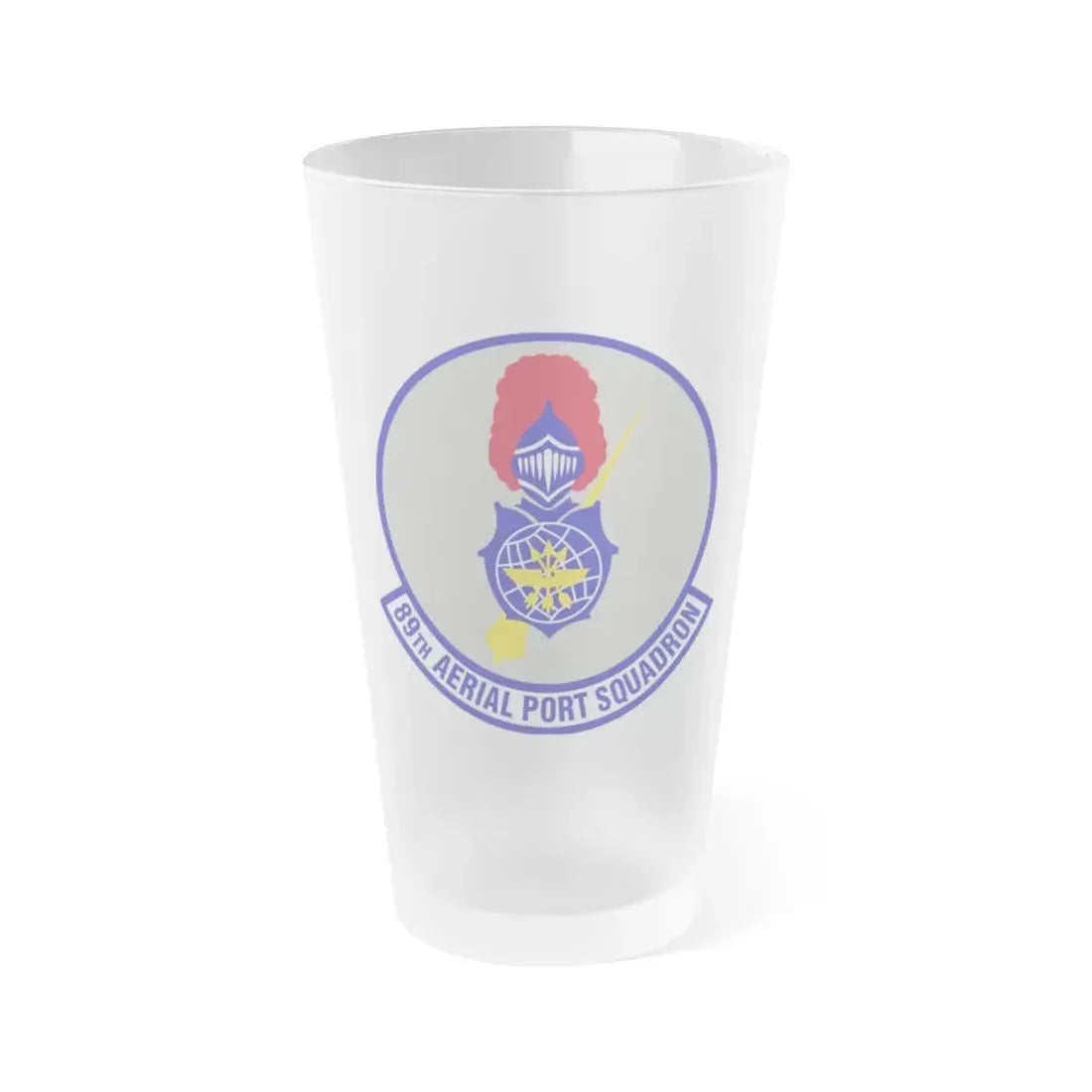 89th Aerial Port Squadron (U.S. Air Force) Frosted Pint Glass 16oz 16oz Frosted - Go Mug Yourself