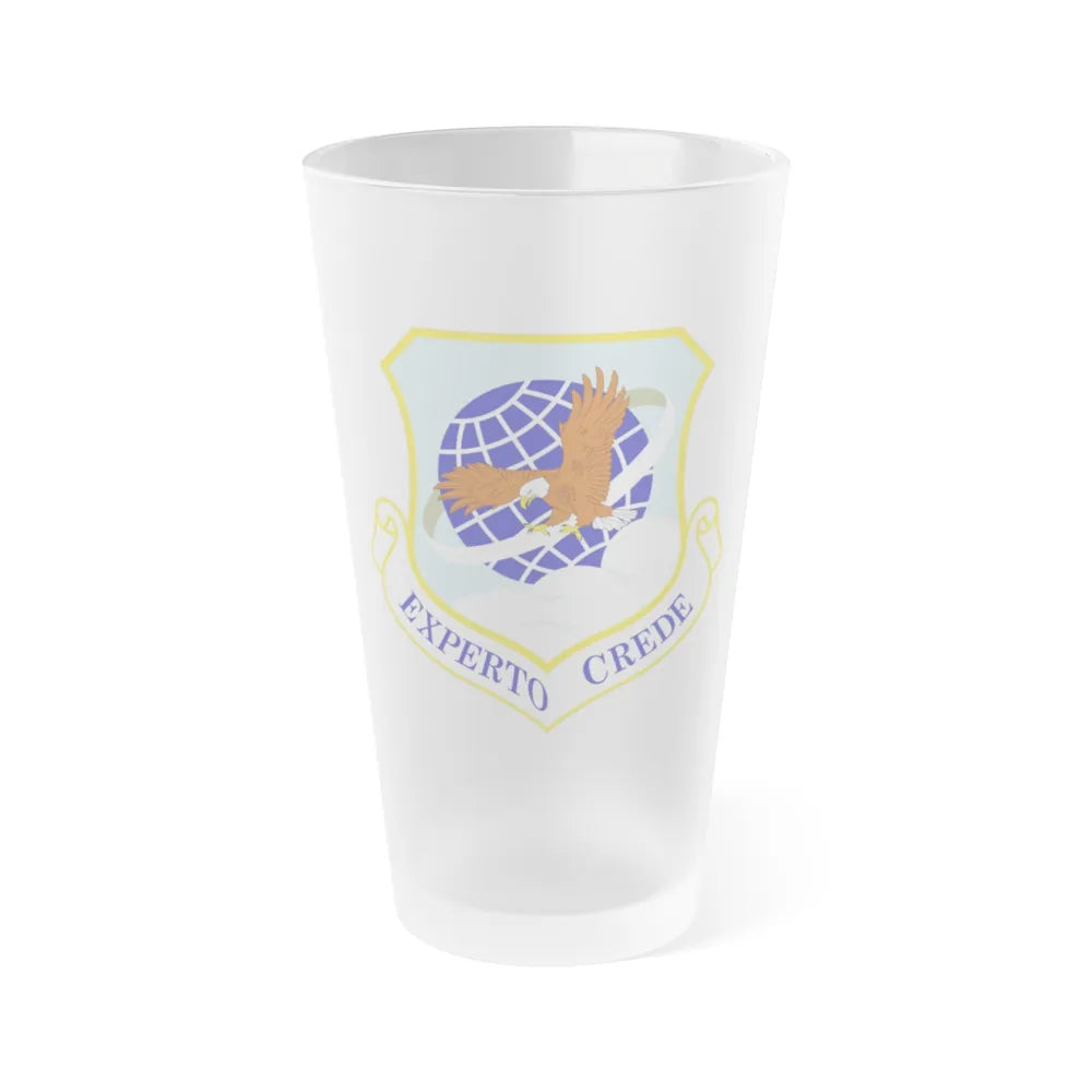 89th Airlift Wing (U.S. Air Force) Frosted Pint Glass 16oz-Go Mug Yourself