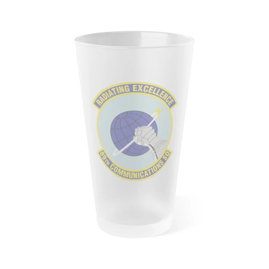 89th Communications Squadron (U.S. Air Force) Frosted Pint Glass 16oz-Go Mug Yourself