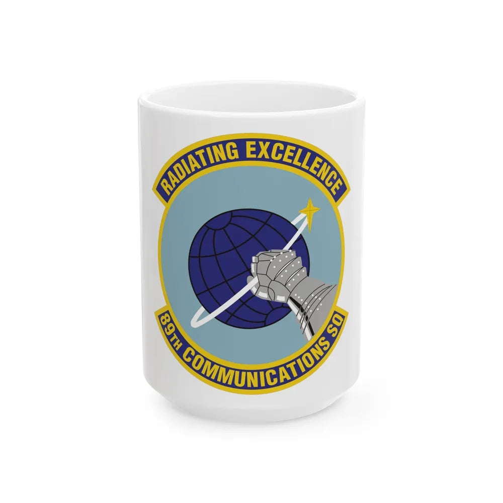 89th Communications Squadron (U.S. Air Force) White Coffee Mug-15oz-Go Mug Yourself