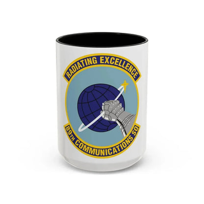 89th Communications Squadron (U.S. Air Force) Accent Coffee Mug 15oz Black - Go Mug Yourself