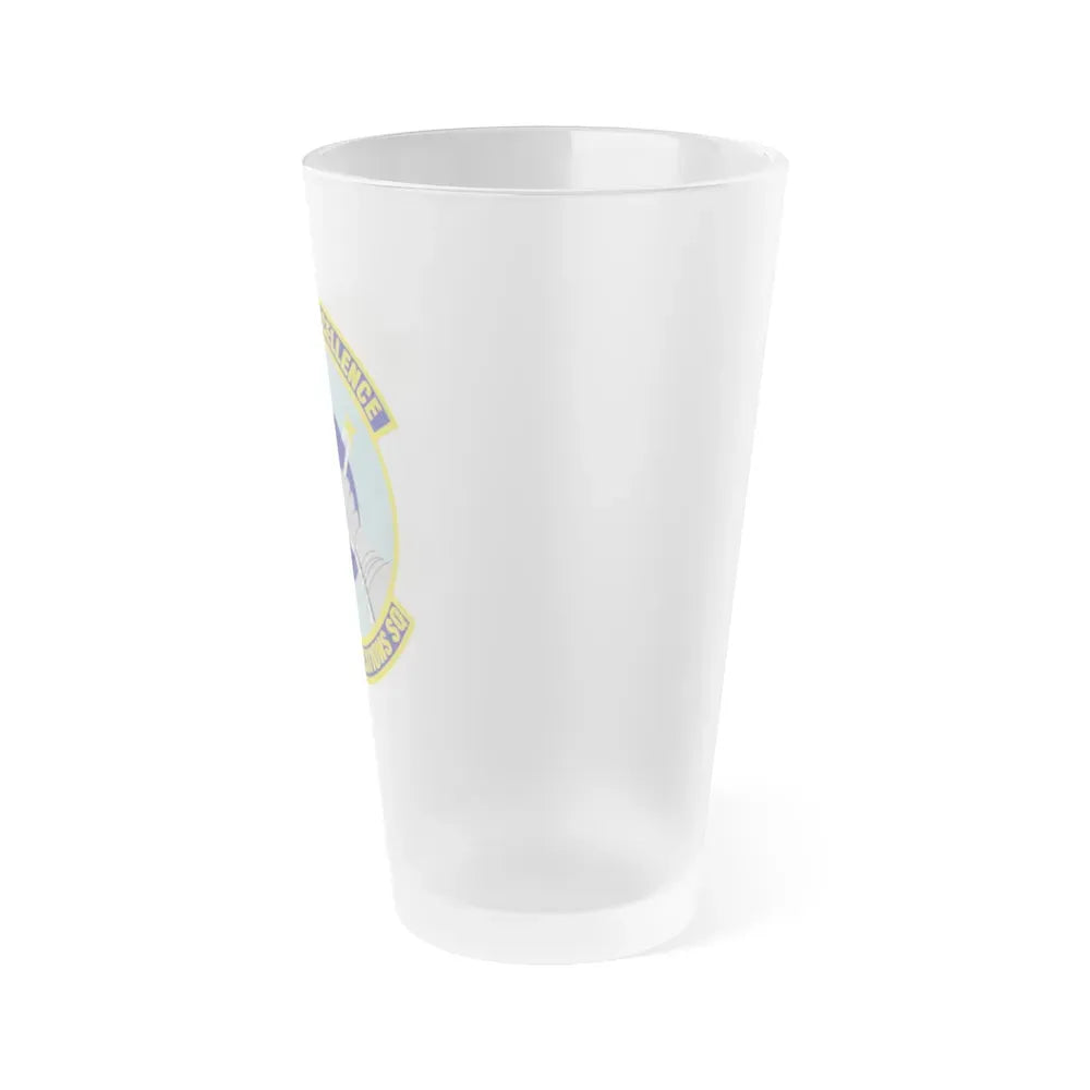89th Communications Squadron (U.S. Air Force) Frosted Pint Glass 16oz - Go Mug Yourself