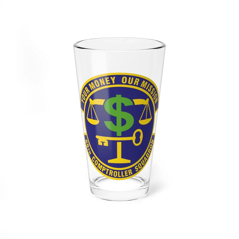 89th Comptroller Squadron (U.S. Air Force) Pint Glass 16oz-16oz-Go Mug Yourself