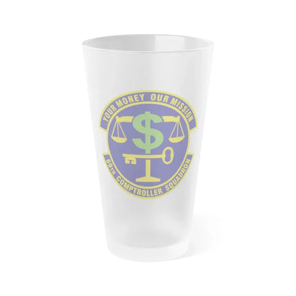 89th Comptroller Squadron (U.S. Air Force) Frosted Pint Glass 16oz 16oz Frosted - Go Mug Yourself