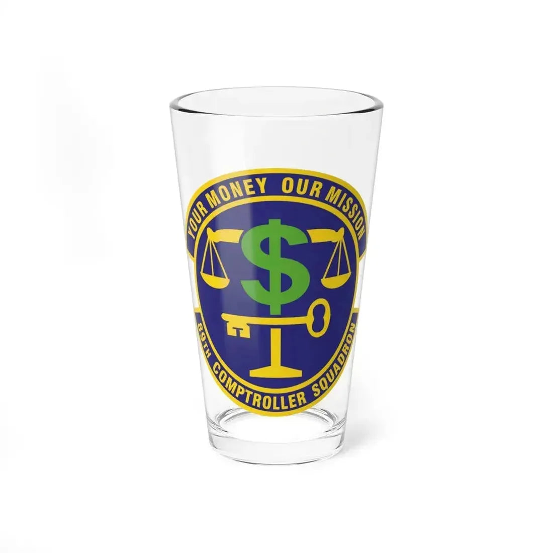 89th Comptroller Squadron (U.S. Air Force) Pint Glass 16oz - Go Mug Yourself