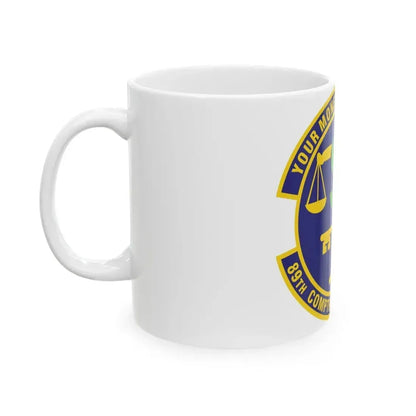 89th Comptroller Squadron (U.S. Air Force) White Coffee Mug - Go Mug Yourself