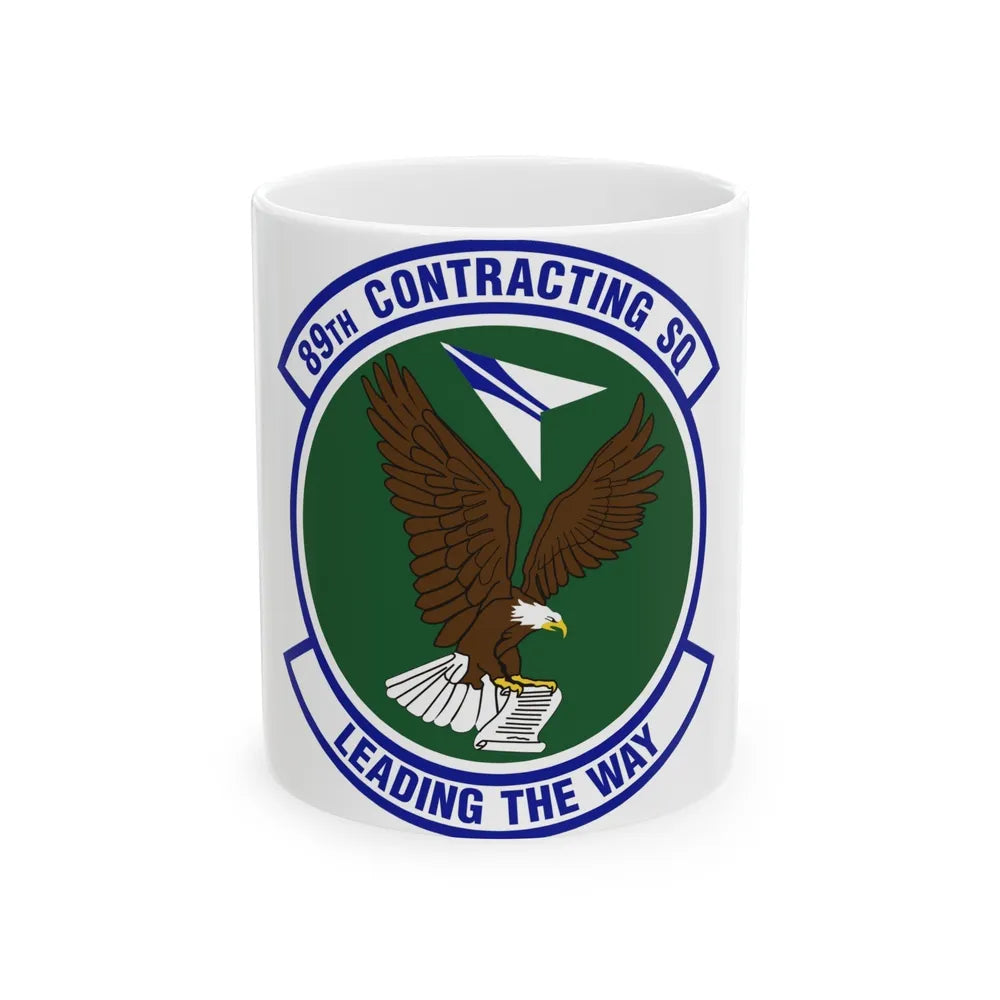 89th Contracting Squadron (U.S. Air Force) White Coffee Mug-11oz-Go Mug Yourself