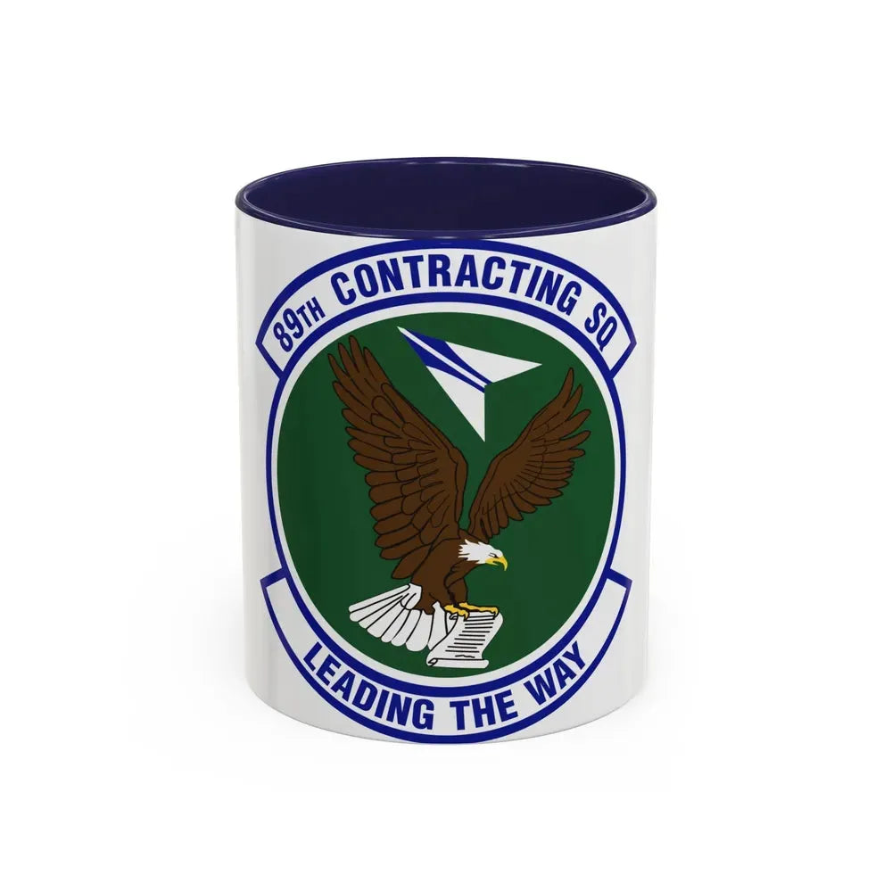 89th Contracting Squadron (U.S. Air Force) Accent Coffee Mug 11oz Navy - Go Mug Yourself