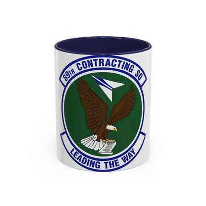 89th Contracting Squadron (U.S. Air Force) Accent Coffee Mug 11oz Navy - Go Mug Yourself