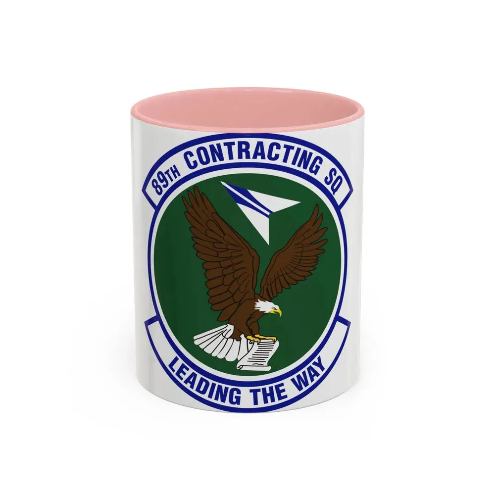 89th Contracting Squadron (U.S. Air Force) Accent Coffee Mug 11oz Pink - Go Mug Yourself