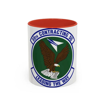 89th Contracting Squadron (U.S. Air Force) Accent Coffee Mug 11oz Red - Go Mug Yourself