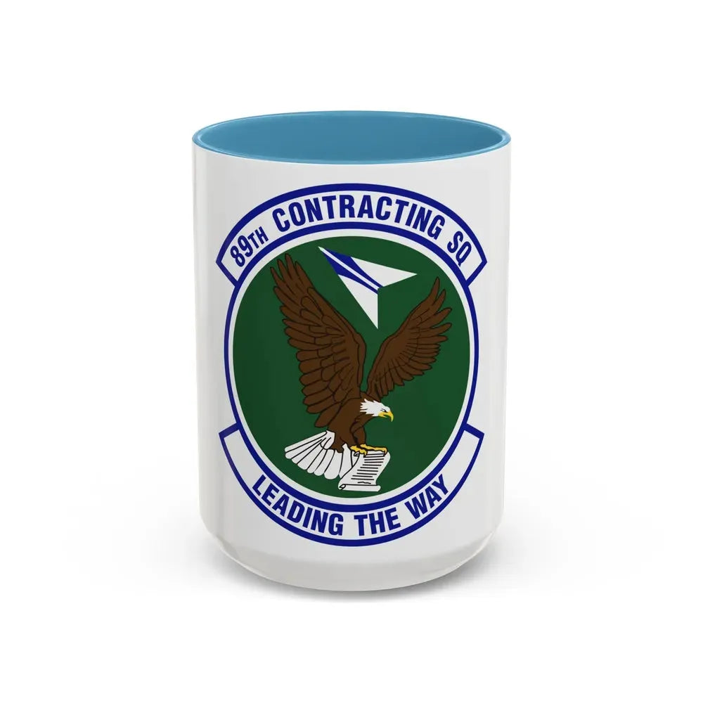 89th Contracting Squadron (U.S. Air Force) Accent Coffee Mug 15oz Light Blue - Go Mug Yourself