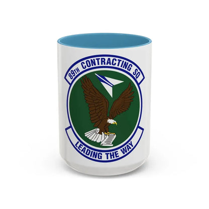 89th Contracting Squadron (U.S. Air Force) Accent Coffee Mug 15oz Light Blue - Go Mug Yourself